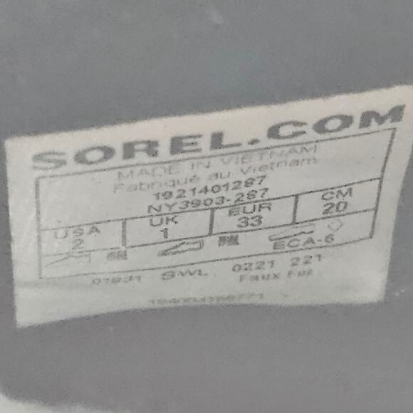 Sorel Kids Elk/Black Whitney II Short Lace Snow Waterproof Winter Utility Boots - Picture 10 of 10